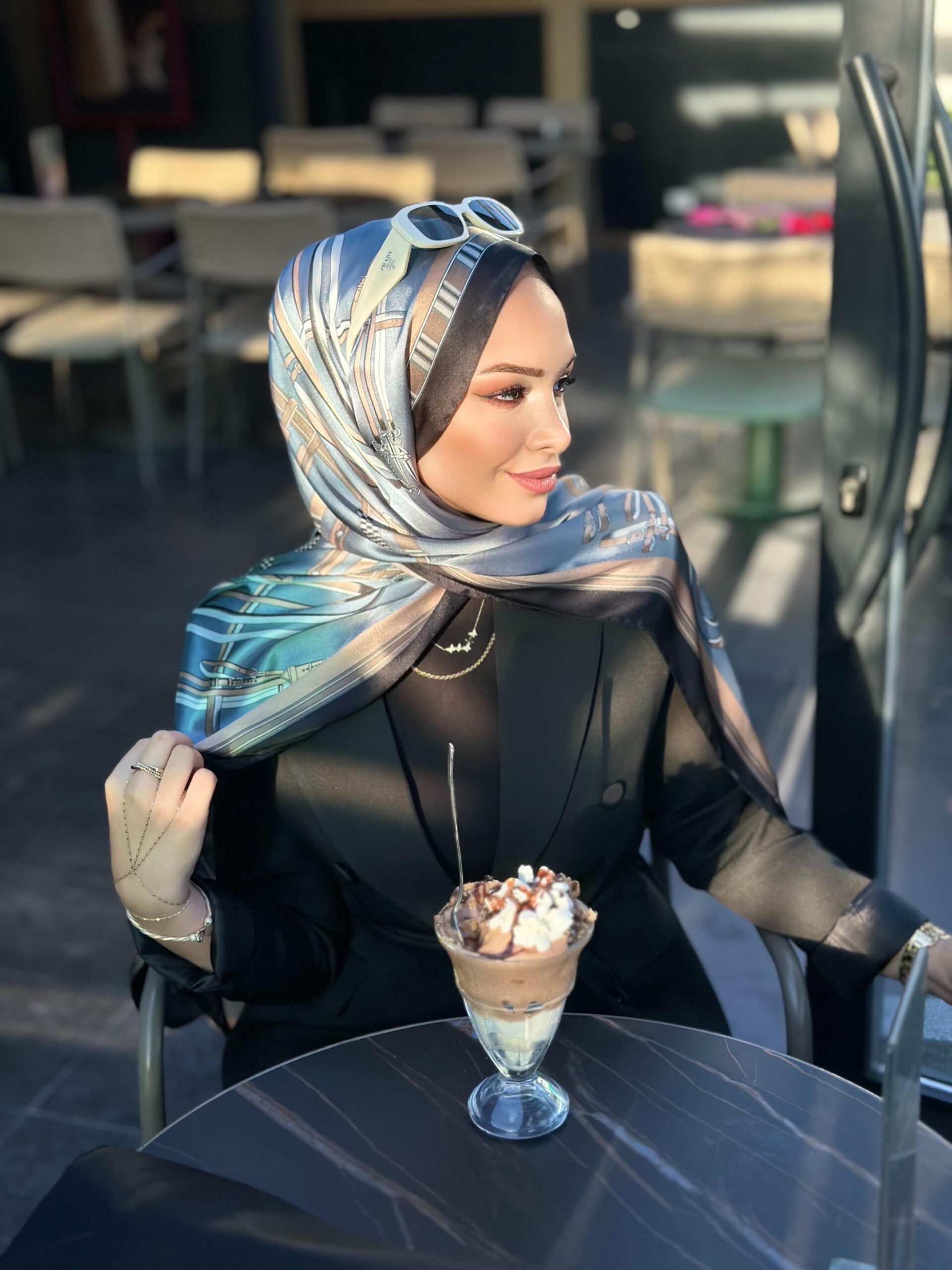 Hermes  İthal Çifttaraflı Vual İpek şal-19050 Füme - Görsel 2