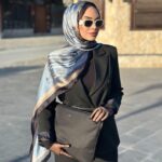 Hermes  İthal Çifttaraflı Vual İpek şal-19050 Füme