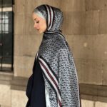 Burberry Çift Taraflı Vual İpek Şal - Mint