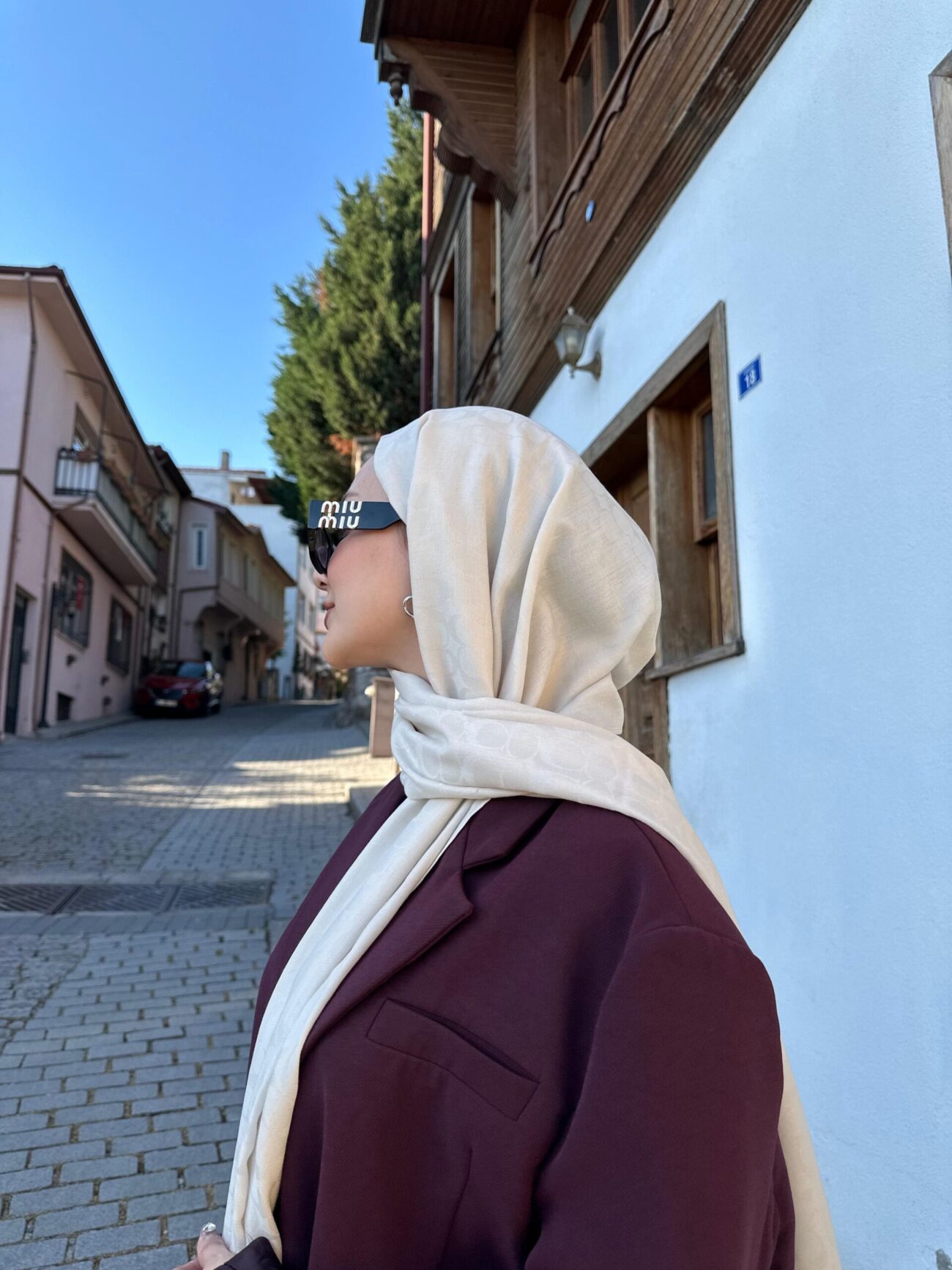 Coach İthal Pamuk Yün İpek - Krema