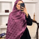 Su Yolu Pamuk Jakar Şal - Şarabi