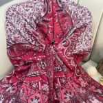 etnik hint deseni pamuk ipek şal -313131   fuşya pembe