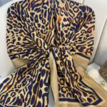 Kaplan Desen Pamuk Soft Şal-19911- Latte