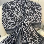 Kaplan Desen Pamuk Soft Şal-19911-Koyu Yeşil