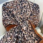 Kaplan Desen Pamuk Soft Şal-19911-Bal Kabağı