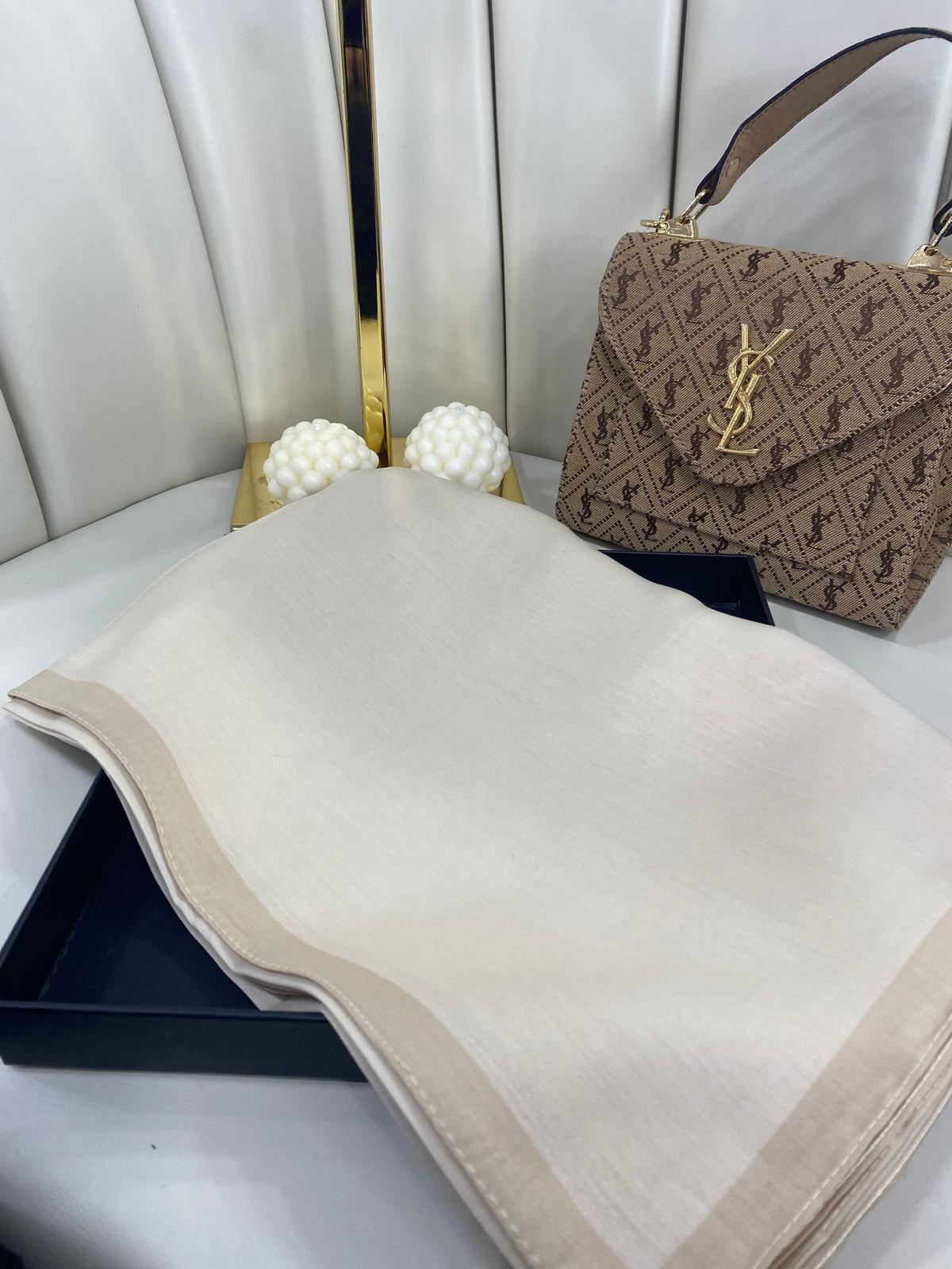 Modal Pamuk İpek Şal 55451 - Bej - Görsel 2