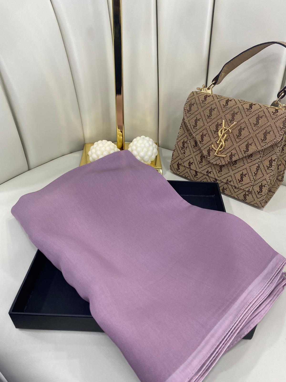 Modal Pamuk İpek Şal 55451 -Mor - Görsel 3