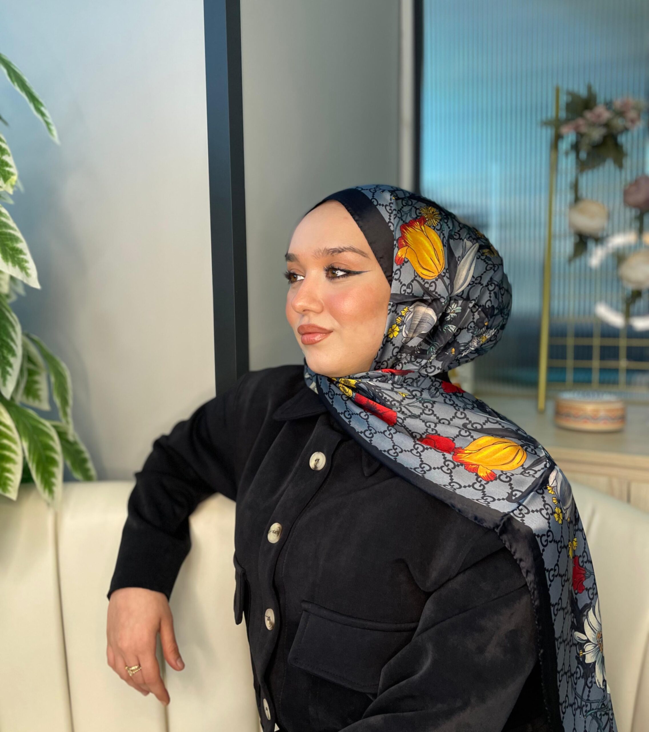 İthal Çifttaraflı vual ipek  23561 - siyah/füme