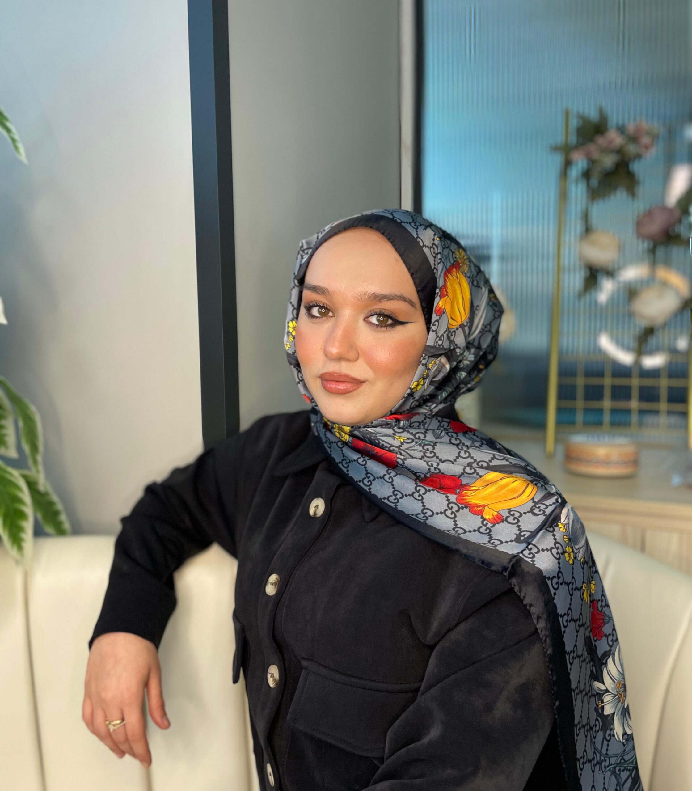 İthal Çifttaraflı vual ipek  23561 - siyah/füme - Görsel 2