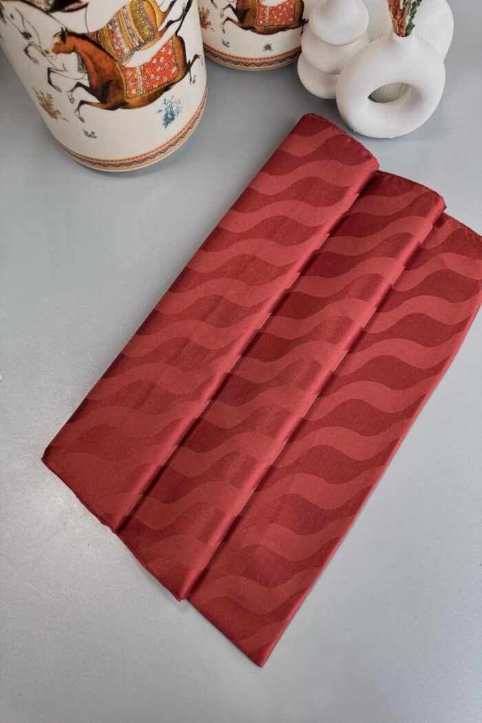 Su Yolu Pamuk Jakar Şal - Kiremit