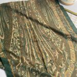 Etro Pamuk İpek Şal 52340 - Asker Yeşili