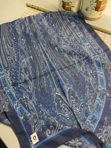 Etro Pamuk İpek Şal 52340 - Gece Mavisi