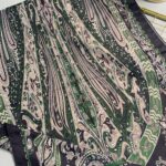 Etro Pamuk İpek Şal 52340 - Siyah-Zümrüt