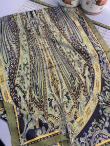 Etro Pamuk İpek Şal 52340 - Yağ Yeşili