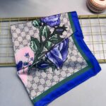 Gucci Twill İpek Şal - Saks