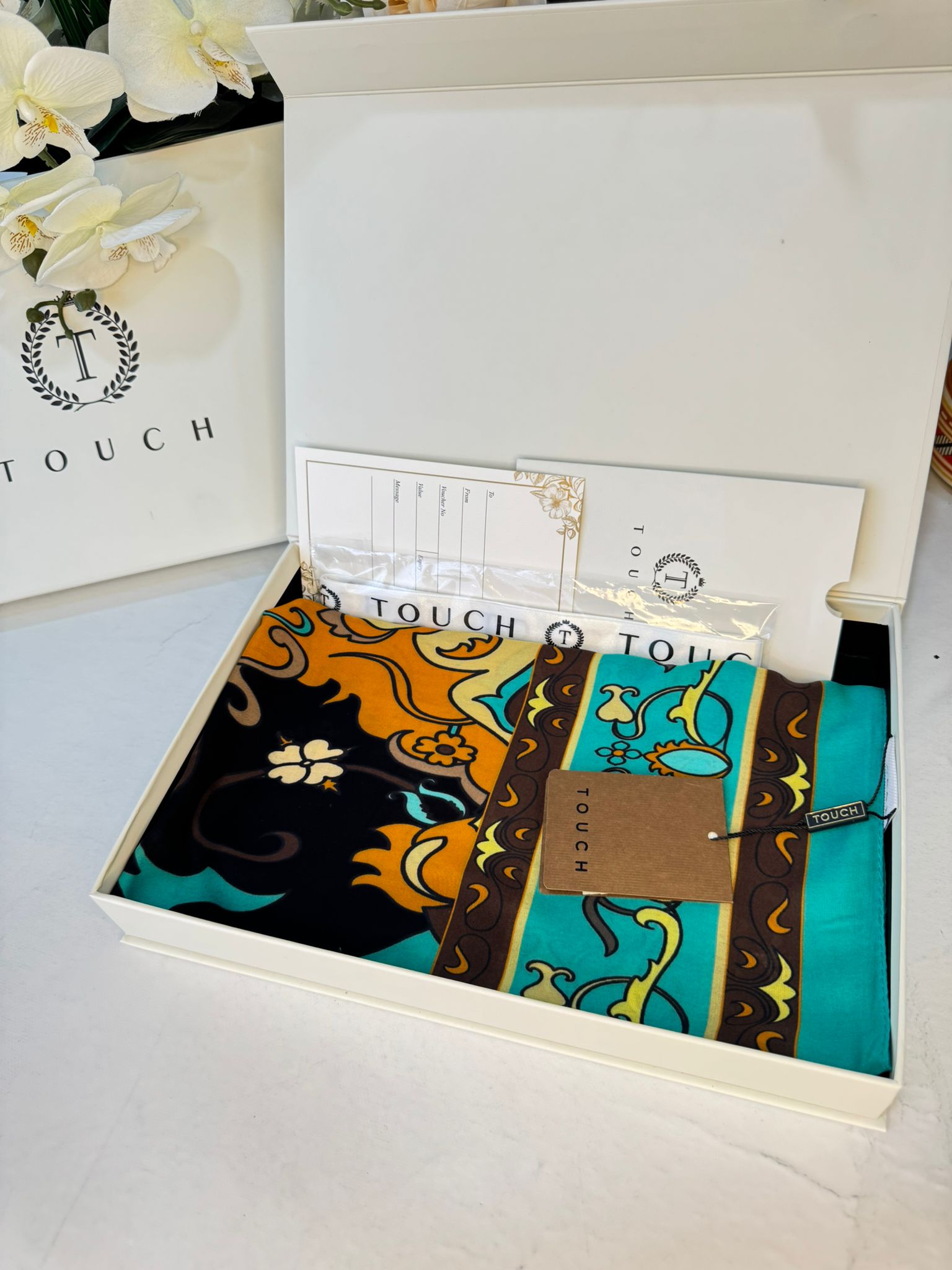 Touch İthal İberya Işığı Pamuk İpek Şal 63455 - Turkuaz - Görsel 3