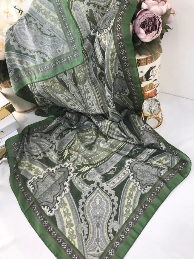 Etro Pamuk İpek Şal -987654 Yeşil