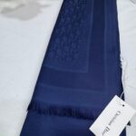 Dior İthal Pamuk Yün İpek Şal - Lacivert