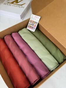 Çok İstenen 5'Li Su Yolu Desen Pamuk Jakar Şal