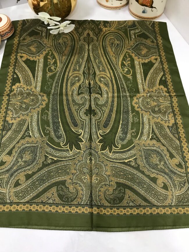 Etro Pamuk İpek Şal -987654 YEşil vizon