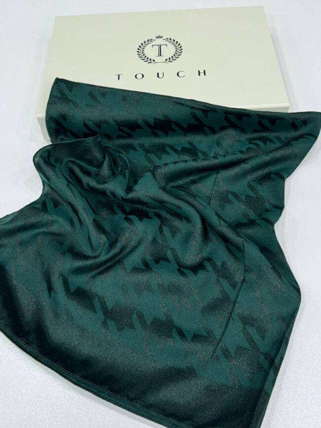 Kazayağı Desen İpeksi Jakar Şal-75312-Yeşil