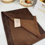 İTHAL A+++ Yün İpek Çift Taraflı Marka Şal 87452 - Kahve