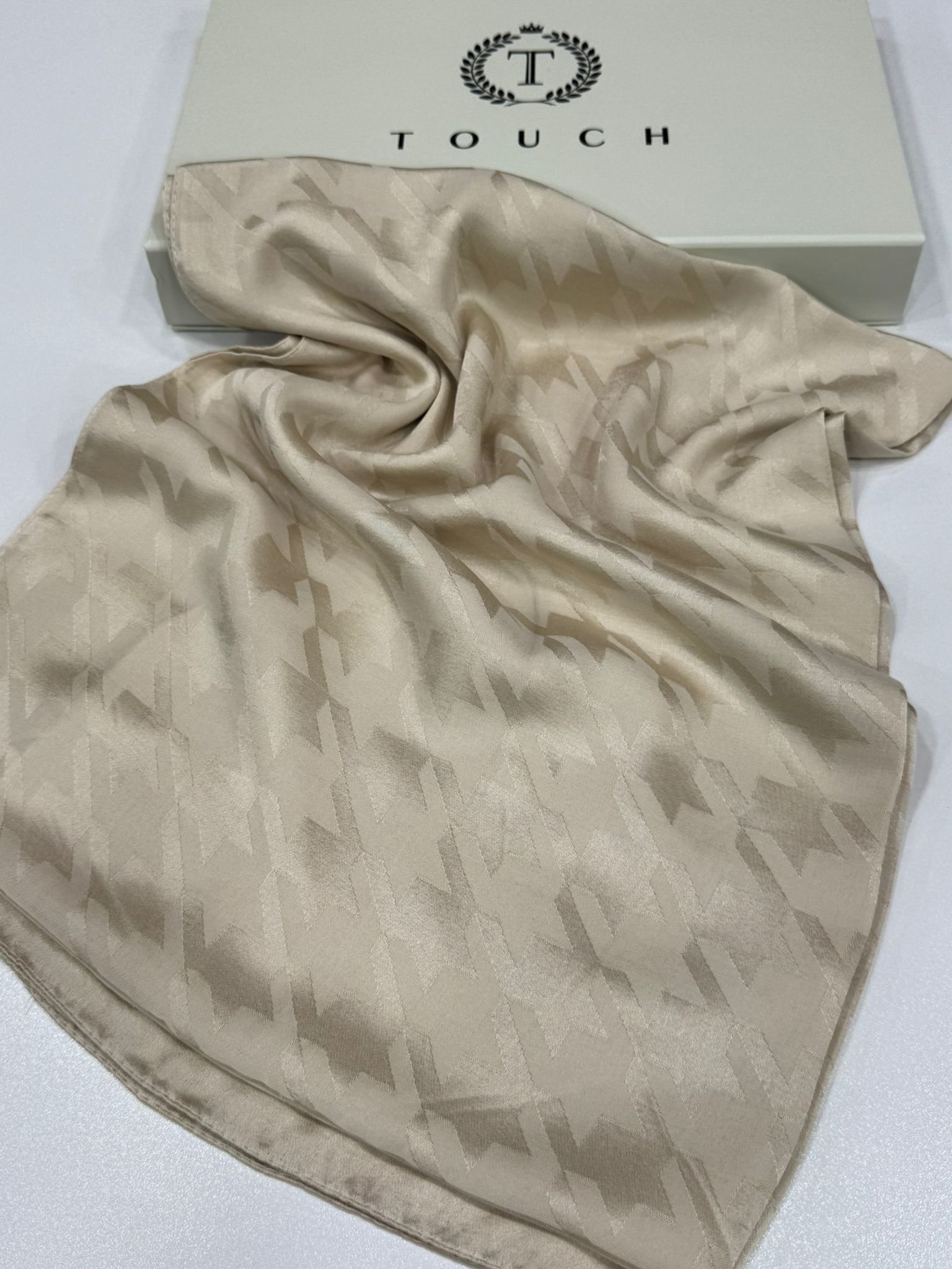 Kazayağı Desen İpeksi Jakar Şal-75312-Camel