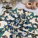 Lv Desen Twil Eşarp - Ekru