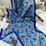 Lv Çift Taraflı İthal Vual İpel Şal 85631 - Mavi