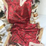 LV Desenli İthal Vual İpek- Bordo