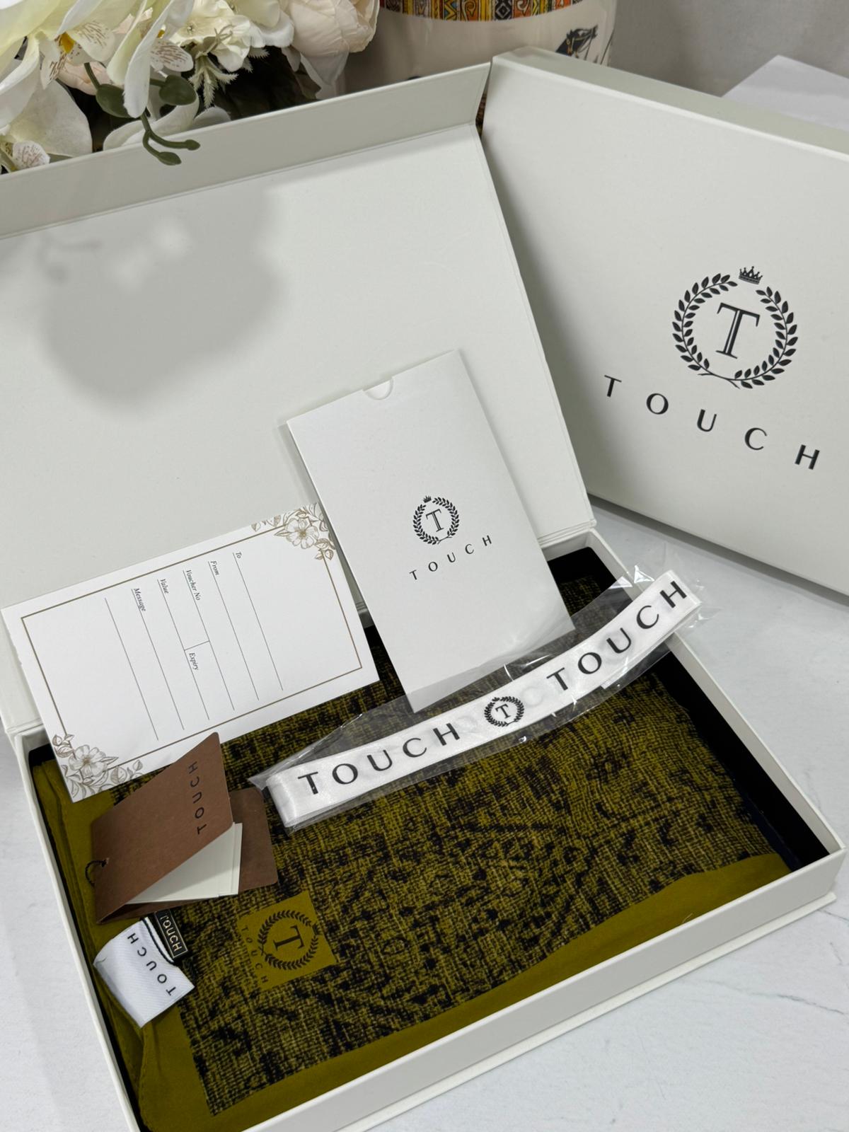 Touch İthal Etnik Desen Pamuk İpek Şal 63457 - Fiskal Yeşil - Görsel 2