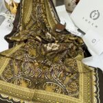 Touch İthal Etnik Desen Pamuk İpek Şal 63460- Fıstık