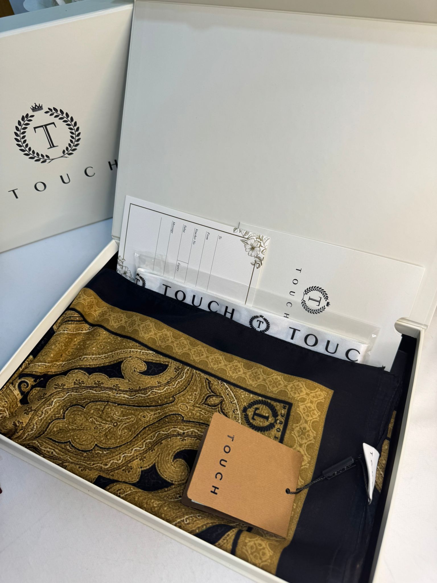 Touch İthal Pamuk İpek Şal 63454 - Gold - Görsel 2