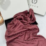 Zebra Desen Pamuk Jakar İpek Şal 23141 - Kızıl Kahve