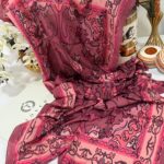 Touch İthal İberya Işığı Pamuk İpek Şal 63455 - Gül Kurusu