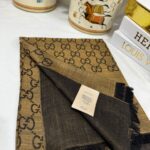 İTHAL A+++ Yün İpek Çift Taraflı Marka Şal 87452 - Taba