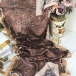 LV Desenli İthal Vual İpek-Vizon çikolata