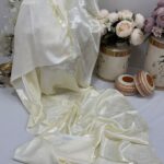 G Desen İpek Jakar Çift Renk Şal - Ekru