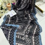 Chanel Çift Taraflı İthal Vual İpel Şal 85651 - Antrasit