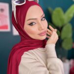 Organic Scarfs Tesettür Penye Şal Hijap Modeli - Bordo