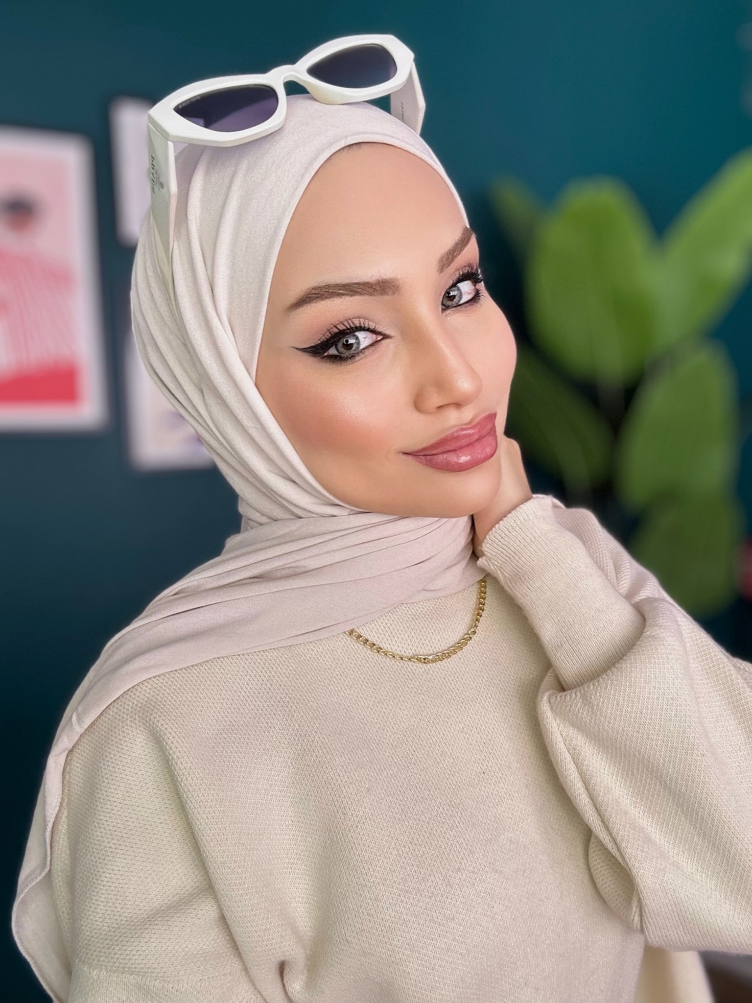 Organic Scarfs Tesettür Penye Şal Hijap Modeli - Taş - Görsel 2