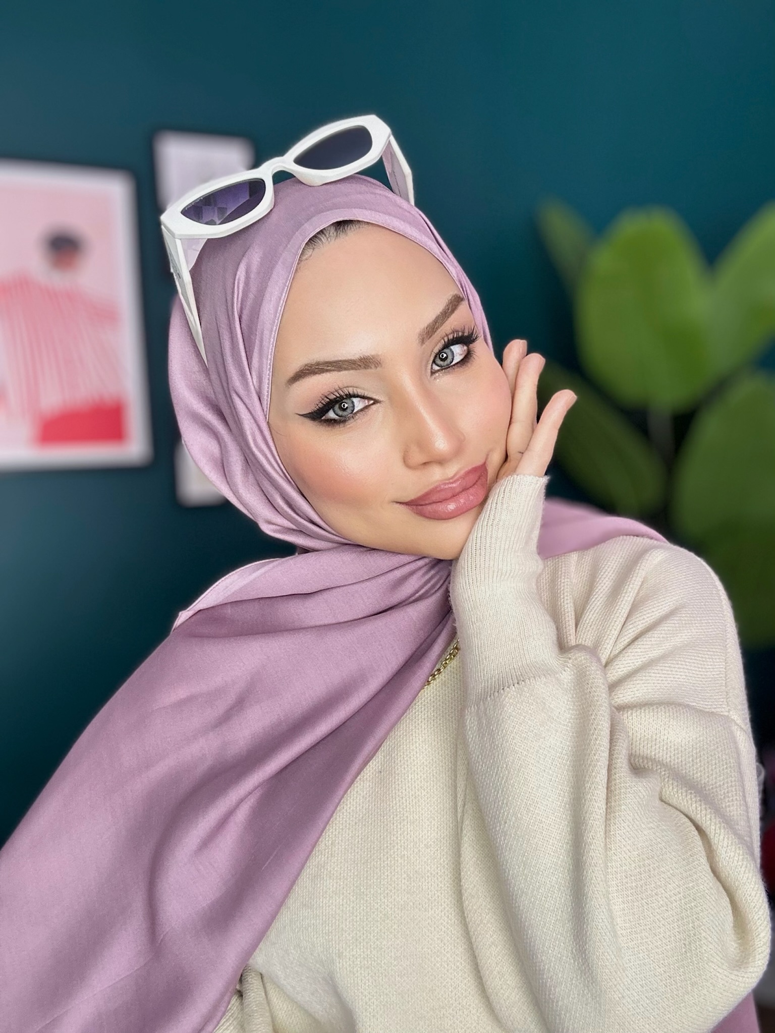 Modal Pamuk İpek Şal 55451 -Mor - Görsel 2