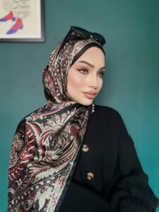 İTHAL ETRO DESEN NEW VUAL İPEK ŞAL 44344 - Vişne