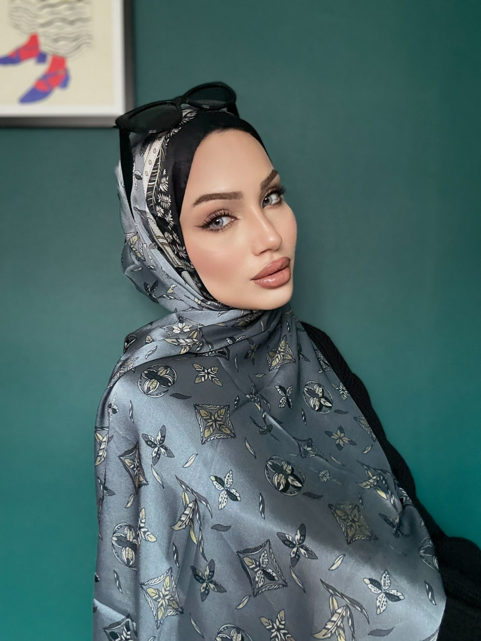 LV Desenli İthal Vual İpek-Füme