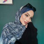Etro Desen Pamuk İpek Şal 49733 - Lacivert