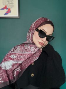 Etro Desen Pamuk İpek Şal 49733 - Bordo