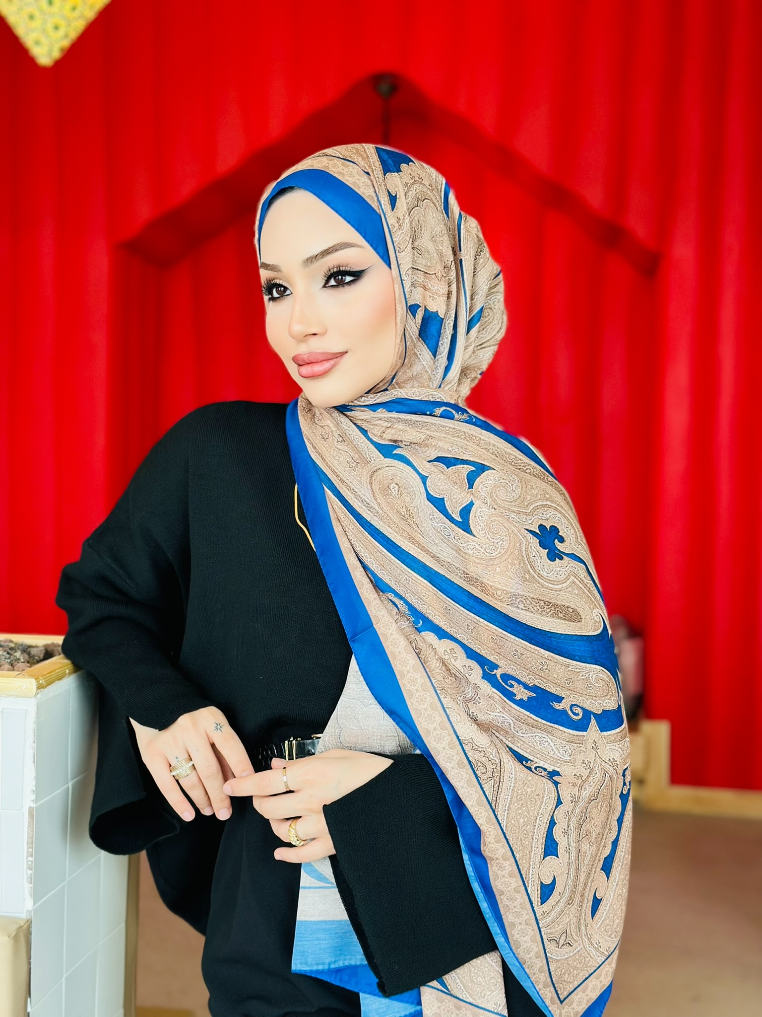 Etro Pamuk İpek Şal -987654 saks - Görsel 2