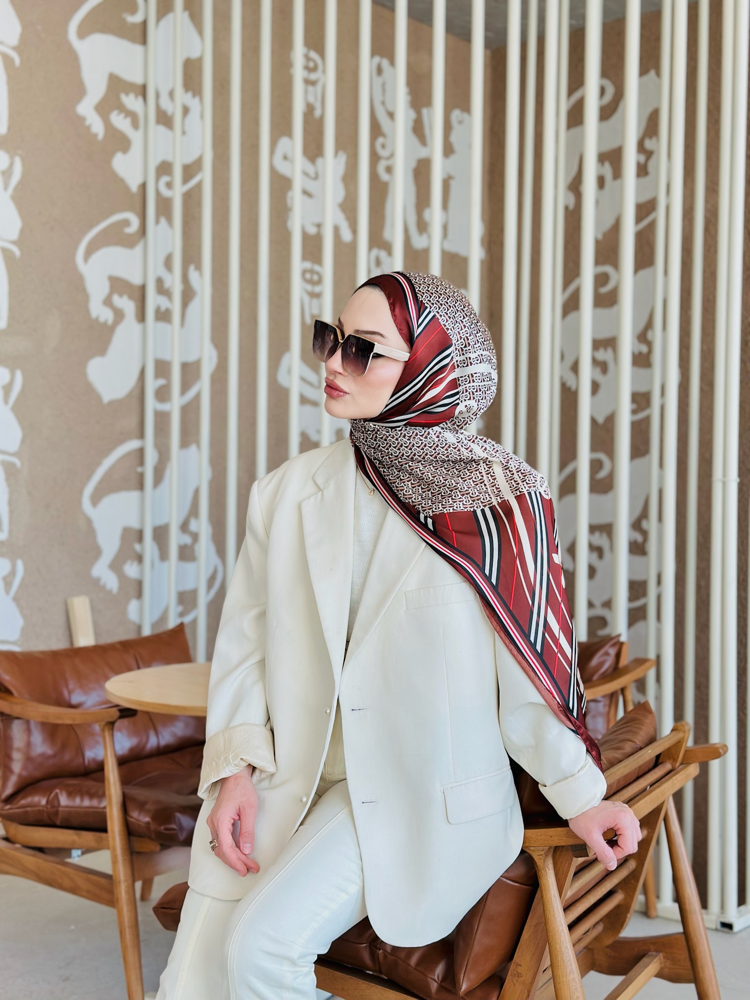 Burberry Çift Taraflı İthal Vual İpel Şal 78631 -  Çikolata -Mocha