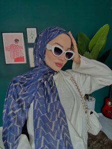 Valentino Çift Taraflı İtalyan Jakar İpek Şal 44117 - Vizon