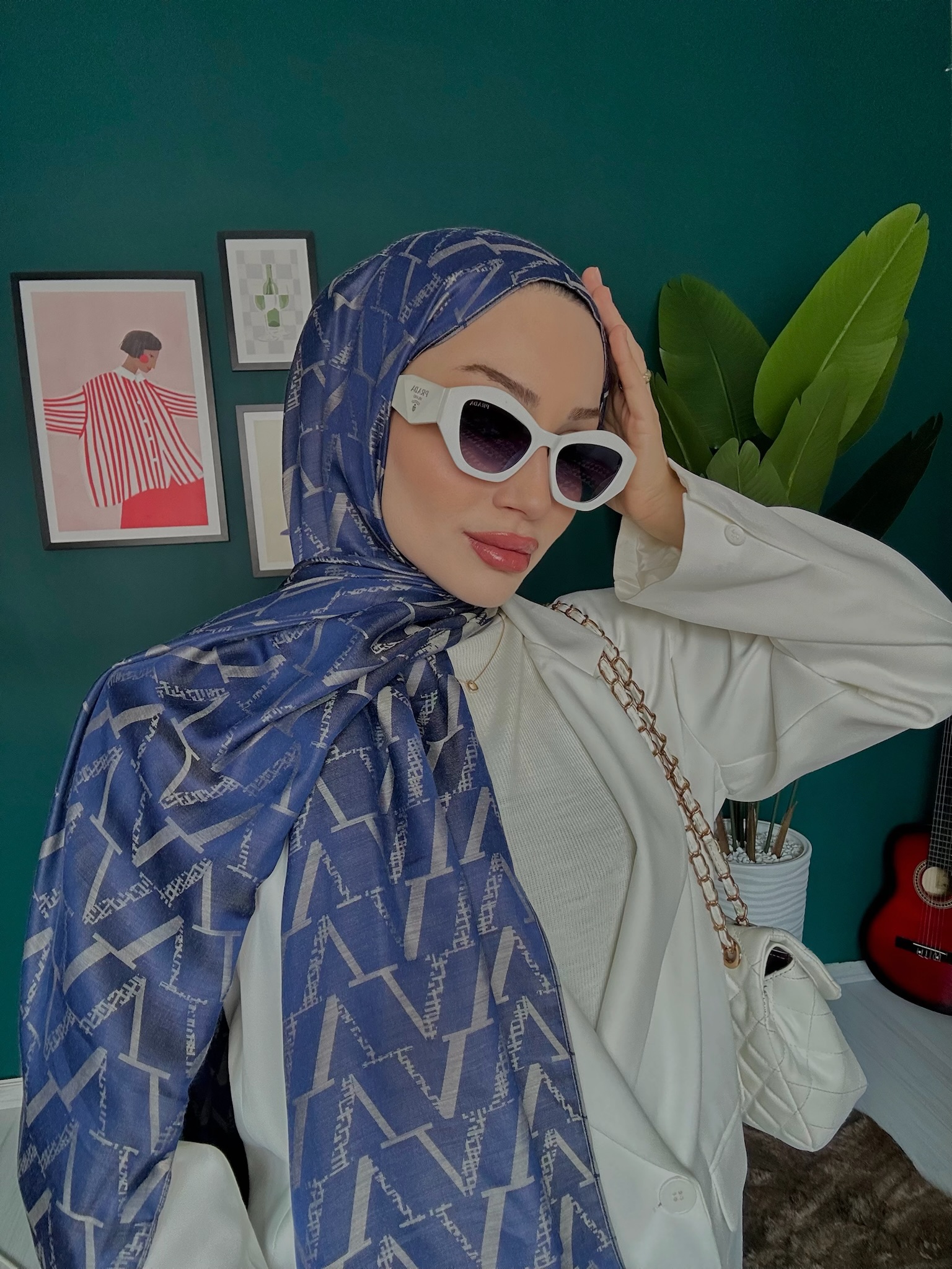 Valentino Çift Taraflı İtalyan Jakar İpek Şal 44117 - Vizon